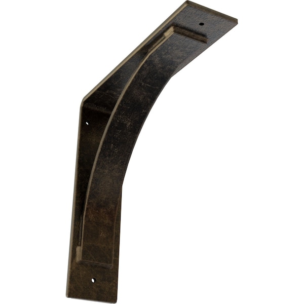 Ekena Millwork Morris Steel Bracket, Antiqued Pale Gold 3"W x 12"D x 12"H BKTM03X12X12MOAPG - main